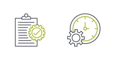 Check List and Time Setting Icon vector