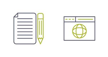 page and web page Icon vector