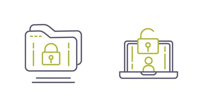 Folder and Access Icon vector
