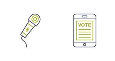 Microphone and Vote Icon vector