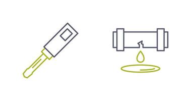 Screwdriver and Leak Icon vector