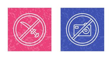 no weapons and no pictures  Icon vector