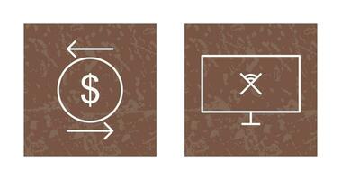 transaction and disconnected network  Icon vector