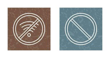 no wifi and prohibited Icon vector