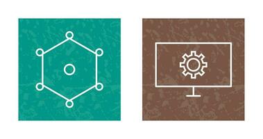 nodes and network setting  Icon vector
