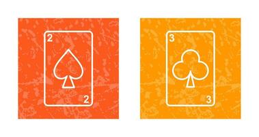 spades cards and clubs card Icon vector