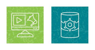 Digital Marketing and Database Management Icon vector
