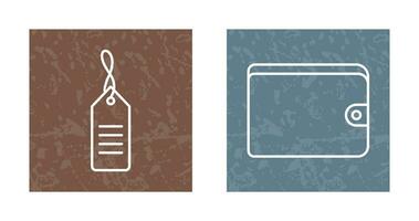sale tag and wallet  Icon vector