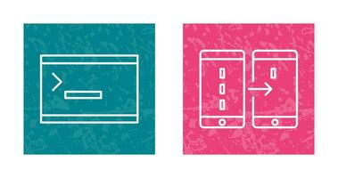 console and data transfer Icon vector