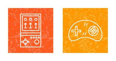 Brick Game and Gamng Control Icon vector