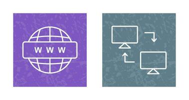 Sharing Systems and World Wide Icon vector