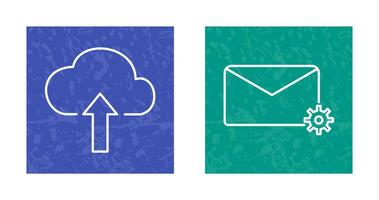 Upload to Cloud and Message Settings Icon vector