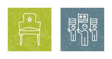 asiento y Campaña icono vector