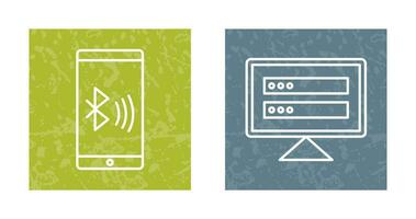 Connected Device and Corrupted data Icon vector