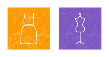 Cocktail Dress and Dress Holder Icon vector