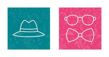 sombrero y hipster estilo icono vector