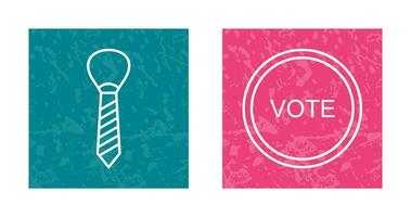 Tie and Vote Link Icon vector