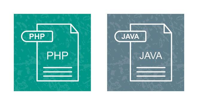 PHP and Java Icon vector