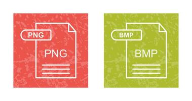 PNG and BMP Icon vector