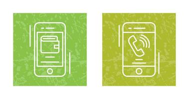 E wallet and Incoming Call Icon vector