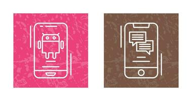 Android and Text Icon vector