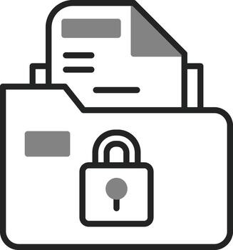 Secure Folder Vector Icon