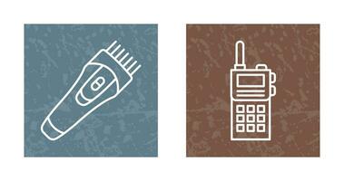 Trimmer and Communication Icon vector