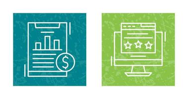 Financial Analytics and Webpage Icon vector
