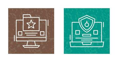 Favourite Folder and Protection Icon vector