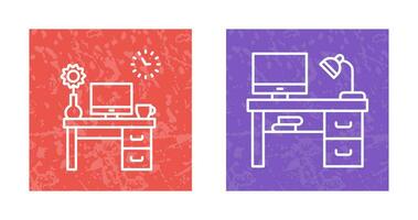 Work Table and Workplace Icon vector