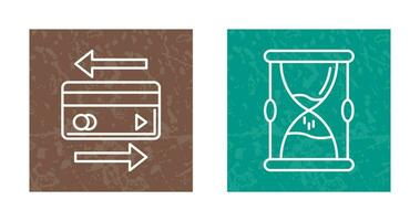 Transaction and Hourglass Icon vector