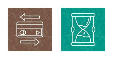 Transaction and Hourglass Icon vector