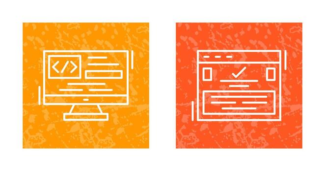 codificación y completar icono vector