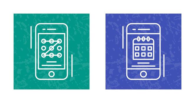 modelo código y calendario icono vector