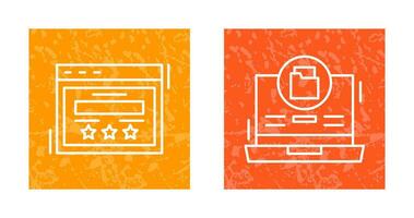 Rating and Data Storage Icon vector