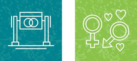 Wedding and Genders Icon vector