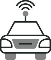 Autonomous Car Vector Icon