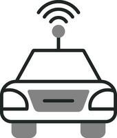 Autonomous Car Vector Icon