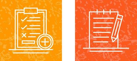 Medical Examination List and Check Up List Icon vector