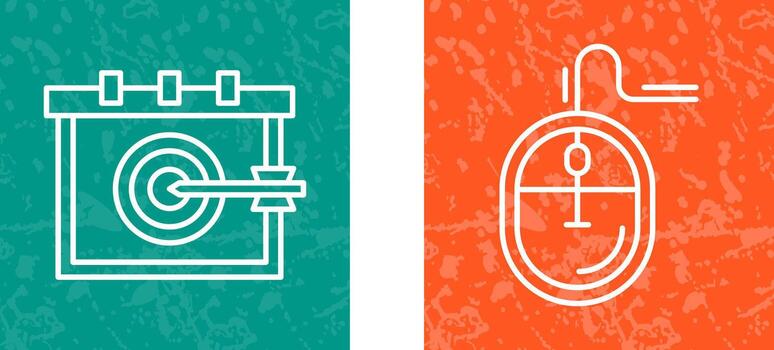 Target and Mouse Icon vector