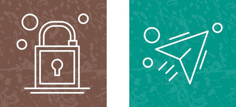 bloquear y enviar icono vector