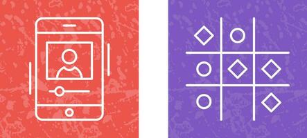 log and Tic Tac Toe Icon vector