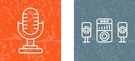 Microphone and Sound System Icon vector