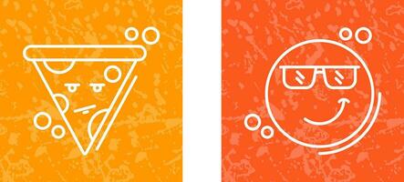 Pizza and Cool Icon vector