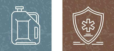 Jerrycan and Medical Symbol Icon vector