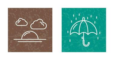 Sunshine and Raining Icon vector