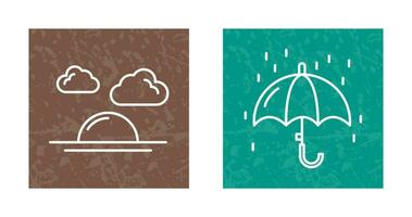 Sunshine and Raining Icon vector