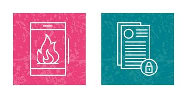 Fire and Privacy Icon vector