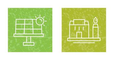 Solar Energy and Factory Icon vector