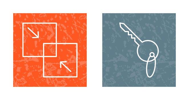 Combine and Key Icon vector